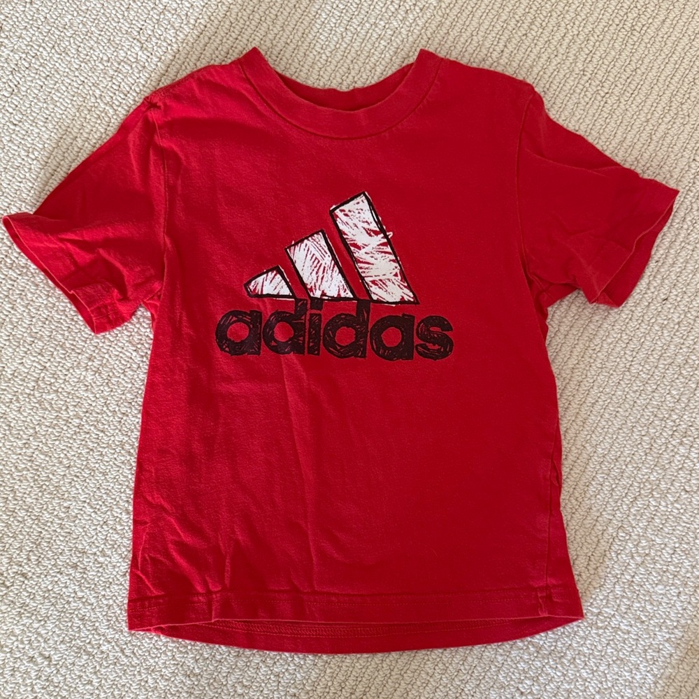 Adidas Kids Graphic Red Tee